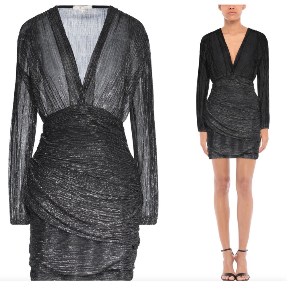 Maje black sequin dress